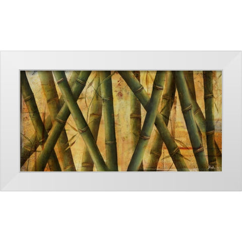 Bamboo Forest II White Modern Wood Framed Art Print by Pinto, Patricia