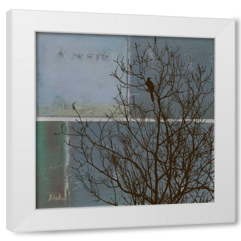 Full Moon I White Modern Wood Framed Art Print by Pinto, Patricia