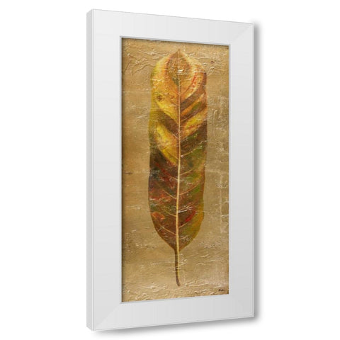 Arte Verde on Gold II White Modern Wood Framed Art Print by Pinto, Patricia