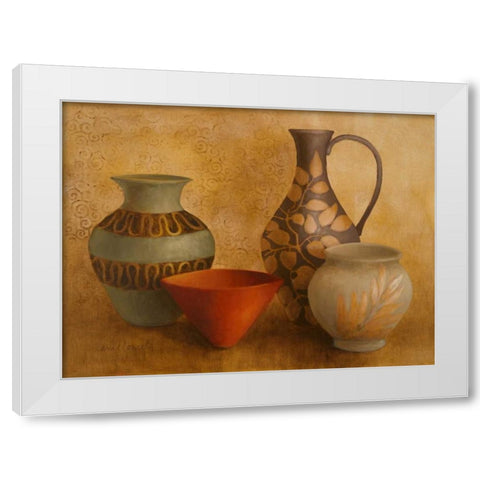 Decorative Vessel Still Life I White Modern Wood Framed Art Print by Loreth, Lanie