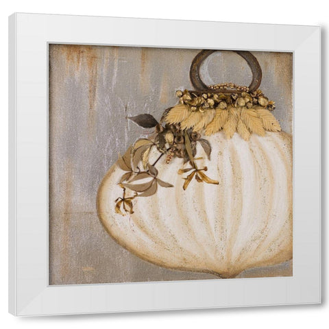 Ornament I White Modern Wood Framed Art Print by Pinto, Patricia