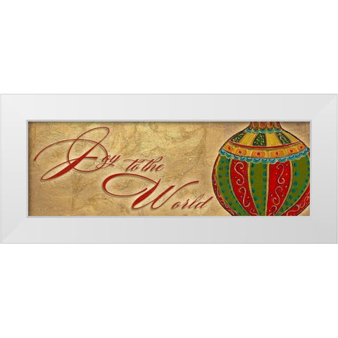 Joy to the World White Modern Wood Framed Art Print by Pinto, Patricia