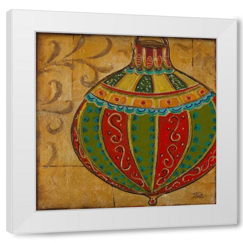 Ornament III White Modern Wood Framed Art Print by Pinto, Patricia