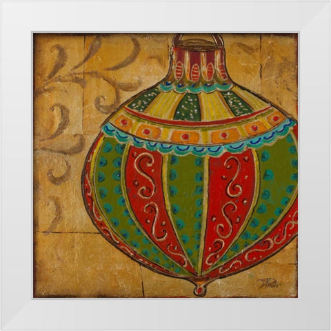 Ornament III White Modern Wood Framed Art Print by Pinto, Patricia