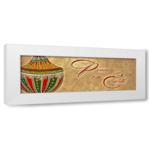Peace on Earth White Modern Wood Framed Art Print by Pinto, Patricia