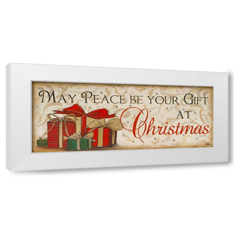 Peace at Christmas White Modern Wood Framed Art Print by Pinto, Patricia