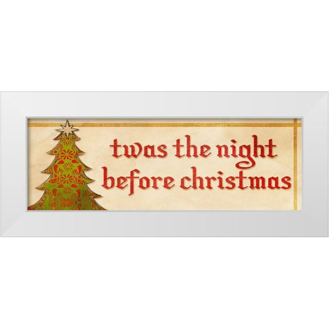 Twas the Night White Modern Wood Framed Art Print by Pinto, Patricia