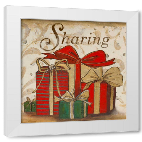 Sharing White Modern Wood Framed Art Print by Pinto, Patricia