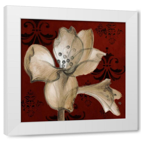 Amaryllis on Red I White Modern Wood Framed Art Print by Loreth, Lanie