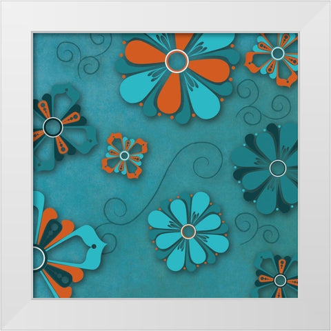 Gladys Garden Bright II White Modern Wood Framed Art Print by Josefina
