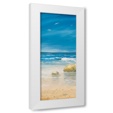 Shore Panel I White Modern Wood Framed Art Print by Kingsley
