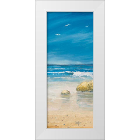 Shore Panel I White Modern Wood Framed Art Print by Kingsley