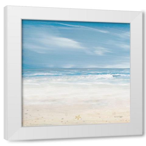 Misty Coastal Days II White Modern Wood Framed Art Print by Kingsley