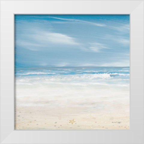Misty Coastal Days II White Modern Wood Framed Art Print by Kingsley