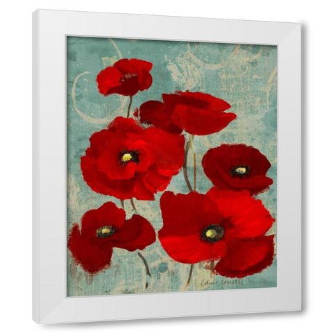 Kindles Poppies I White Modern Wood Framed Art Print by Loreth, Lanie