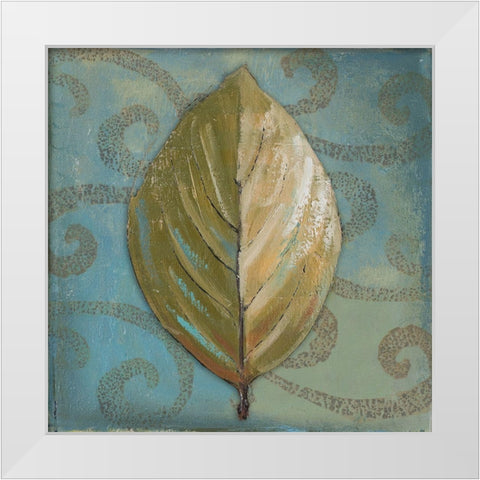 Swift Leaf II White Modern Wood Framed Art Print by Pinto, Patricia