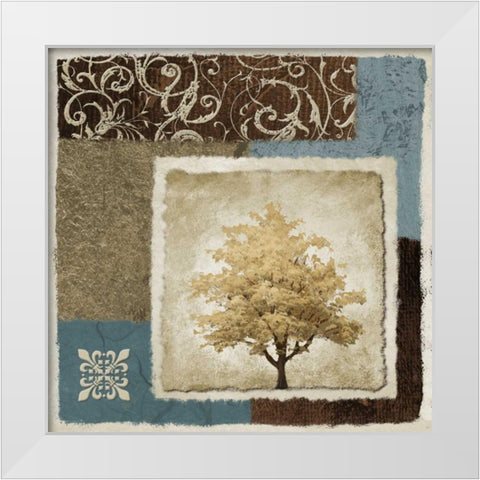 Summer Tree I White Modern Wood Framed Art Print by Marcon, Michael