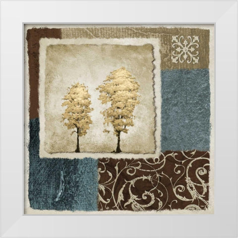 Summer Tree II White Modern Wood Framed Art Print by Marcon, Michael