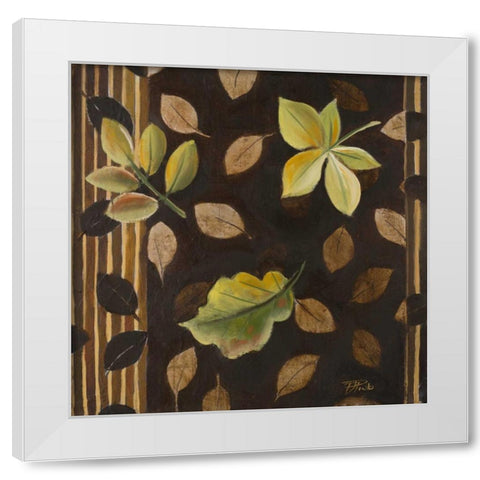 Hojitas I White Modern Wood Framed Art Print by Pinto, Patricia