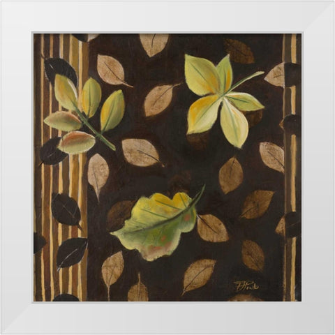 Hojitas I White Modern Wood Framed Art Print by Pinto, Patricia