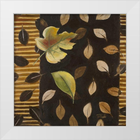 Hojitas II White Modern Wood Framed Art Print by Pinto, Patricia