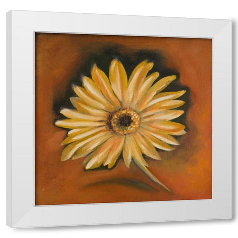 Daisy Collection I White Modern Wood Framed Art Print by Arenas, Nelly