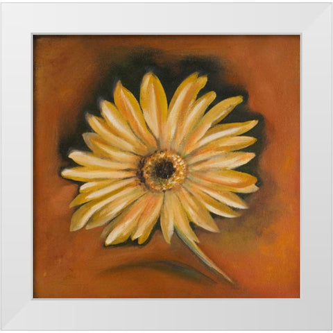 Daisy Collection I White Modern Wood Framed Art Print by Arenas, Nelly