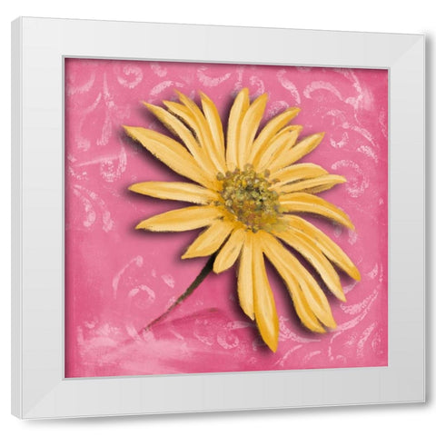 Blooming Daisy II White Modern Wood Framed Art Print by Pinto, Patricia