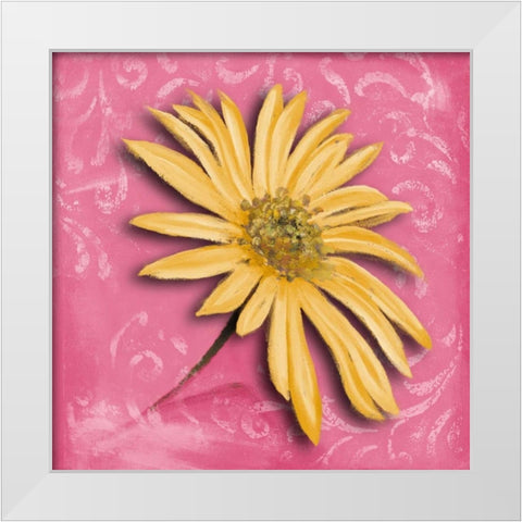 Blooming Daisy II White Modern Wood Framed Art Print by Pinto, Patricia