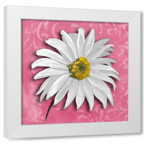Blooming Daisy III White Modern Wood Framed Art Print by Pinto, Patricia