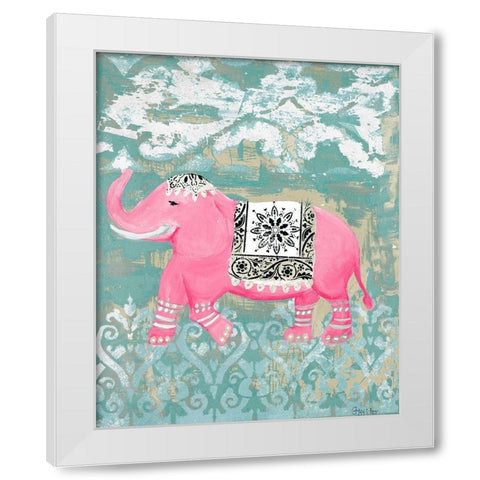 Pink Bazaar I White Modern Wood Framed Art Print by Hakimipour-Ritter