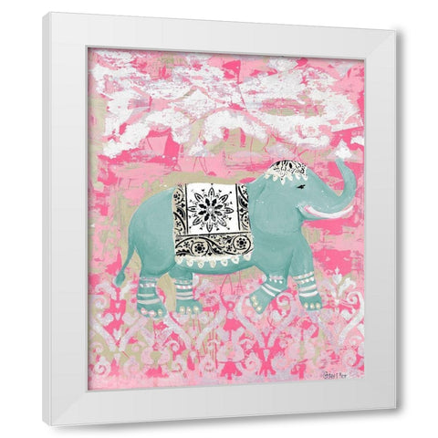 Pink Bazaar II White Modern Wood Framed Art Print by Hakimipour-Ritter