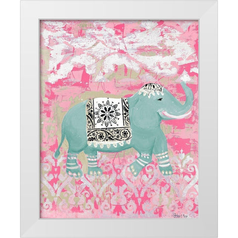 Pink Bazaar II White Modern Wood Framed Art Print by Hakimipour-Ritter