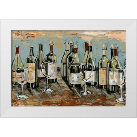 Wine Bar II White Modern Wood Framed Art Print by French-Roussia, Heather A.