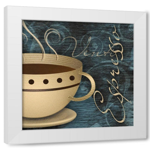 Espresso White Modern Wood Framed Art Print by SD Graphics Studio