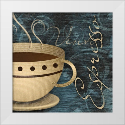 Espresso White Modern Wood Framed Art Print by SD Graphics Studio