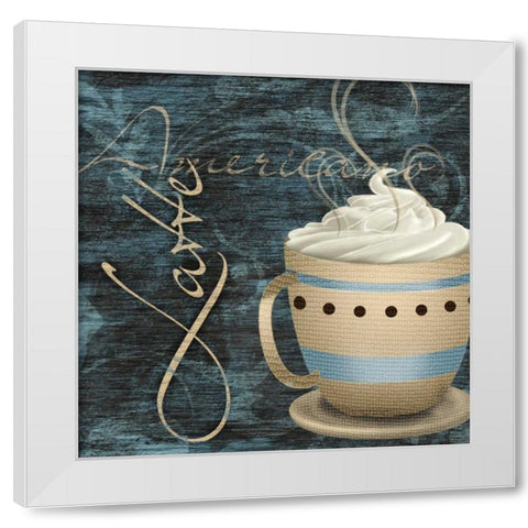 Latte White Modern Wood Framed Art Print by SD Graphics Studio