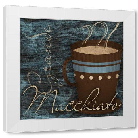 Macchiato White Modern Wood Framed Art Print by SD Graphics Studio