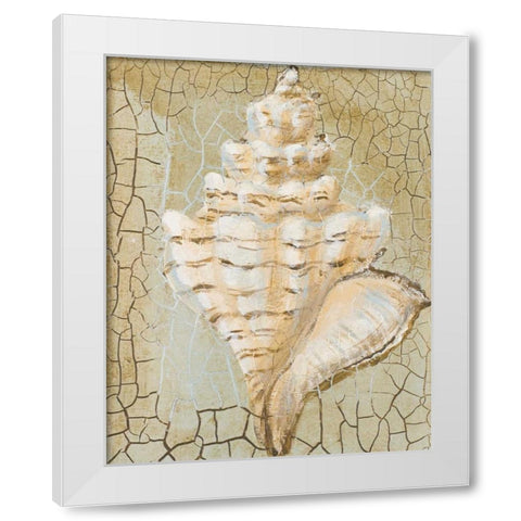 Seashell I White Modern Wood Framed Art Print by Hakimipour-Ritter