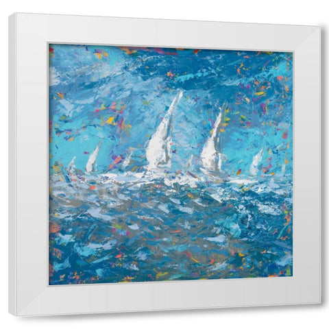 Sailing I White Modern Wood Framed Art Print by Kingsley