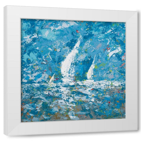 Sailing II White Modern Wood Framed Art Print by Kingsley