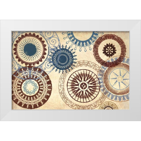 Adobe Textile White Modern Wood Framed Art Print by Marcon, Michael