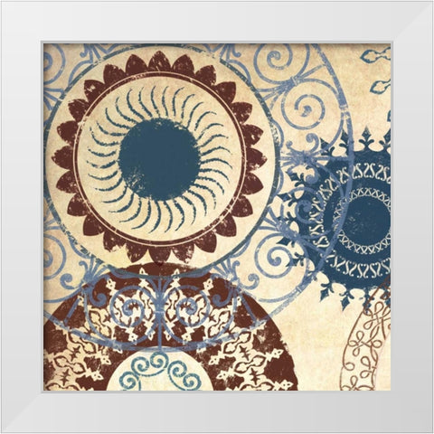 Adobe Textile I White Modern Wood Framed Art Print by Marcon, Michael