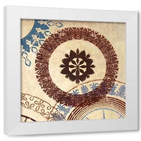 Adobe Textile II White Modern Wood Framed Art Print by Marcon, Michael