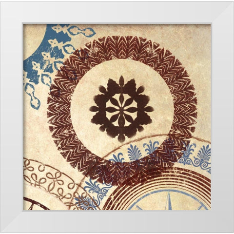 Adobe Textile II White Modern Wood Framed Art Print by Marcon, Michael