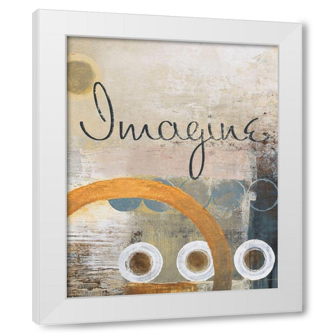 Imagine White Modern Wood Framed Art Print by Marcon, Michael