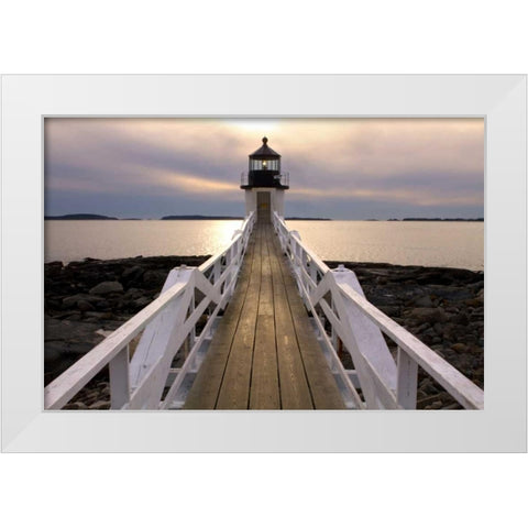 Marshall Point White Modern Wood Framed Art Print by Veilleux, Jason