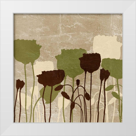 Floral Simplicity II White Modern Wood Framed Art Print by Pinto, Patricia