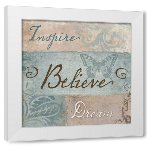 Inspiration I White Modern Wood Framed Art Print by Medley, Elizabeth