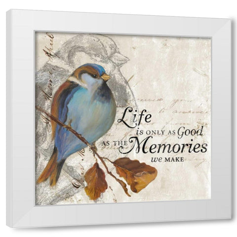 Memories we Make White Modern Wood Framed Art Print by Pinto, Patricia